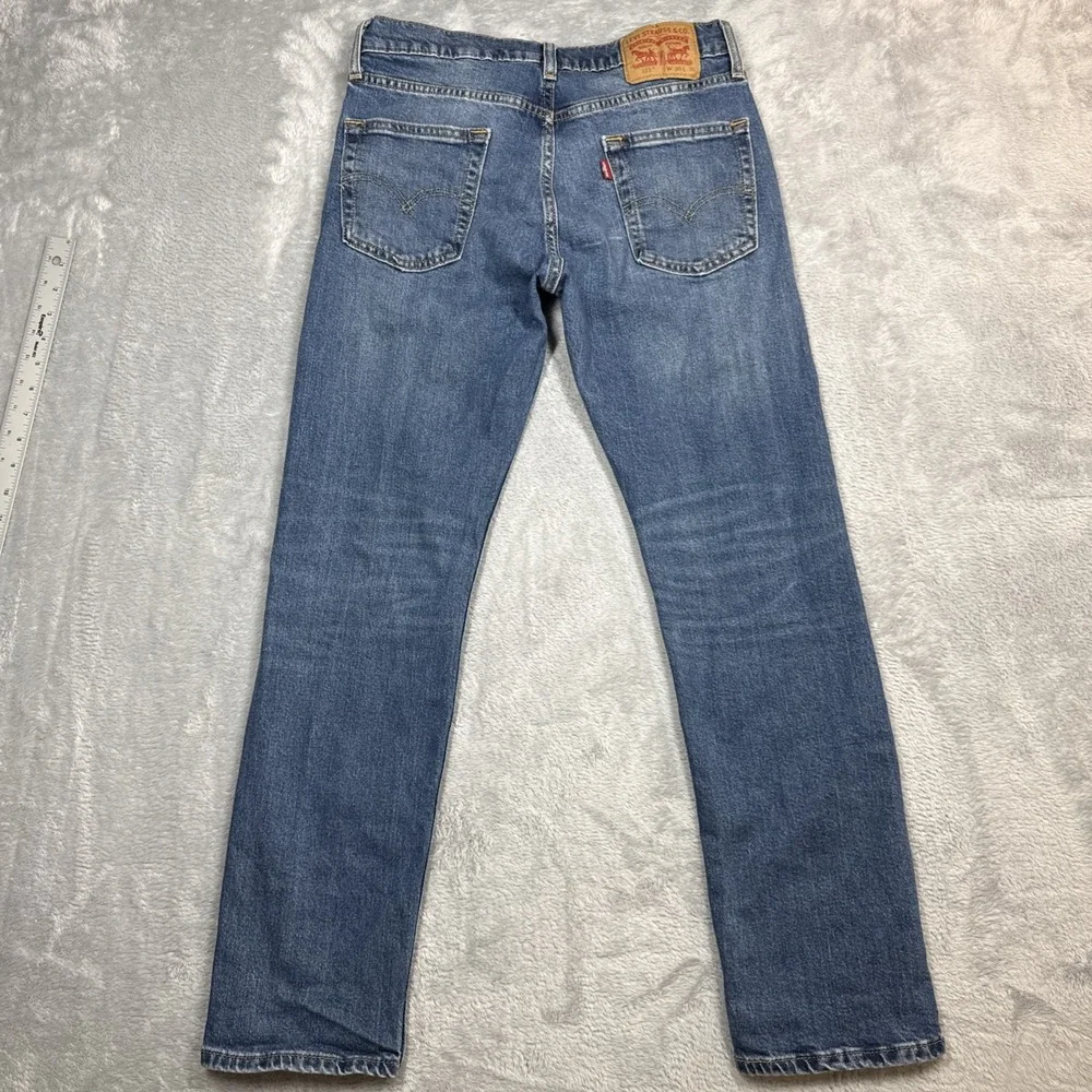 Levis 513 Jeans Mens‎ 30x30 (Fits 30X29) Blue Slim Straight Stretch Denim